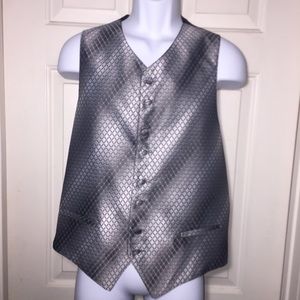 Vintage Bachrach Metallic Silver Vest